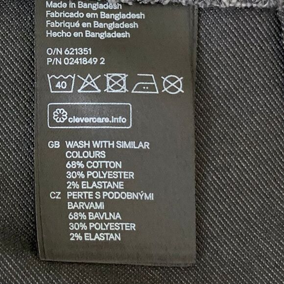 H & M Women Grey Slim fit Pants Side Zip Size 6 - Picture 8 of 8